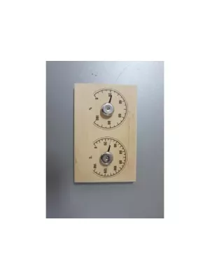 Термометр для сауны СБО-2тг банная станция+гигрометр "прямоугольная" - LK