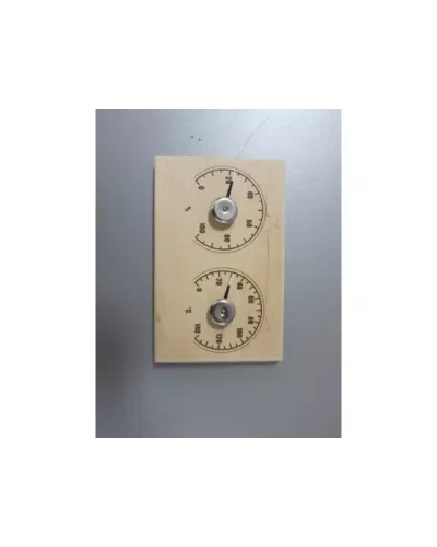 Термометр для сауны СБО-2тг банная станция+гигрометр "прямоугольная"