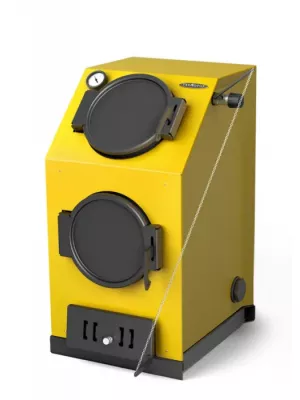 Твердотопливный котел T-M-F Прагматик Электро, 25 кВт, АРТ, ТЭН 9 кВт, желтый