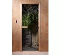 Дверь для бани с фотопечатью A002 - DoorWood