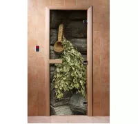 Дверь для бани с фотопечатью A003 - DoorWood