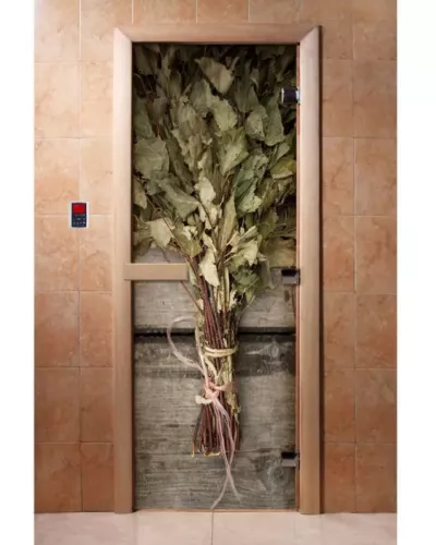 Дверь для бани и сауны с фотопечатью A011