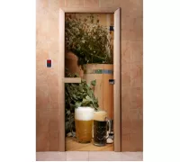 Дверь для бани с фотопечатью A017 - DoorWood
