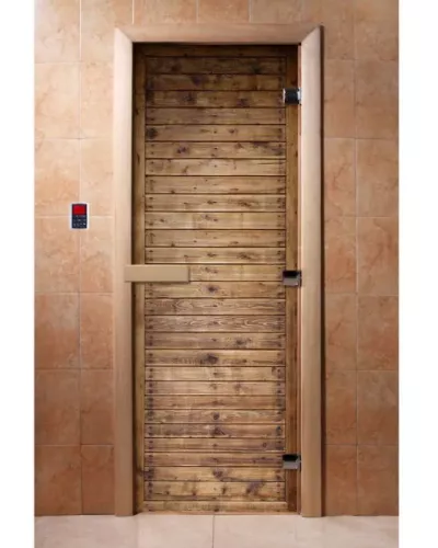 Дверь для бани и сауны с фотопечатью A020