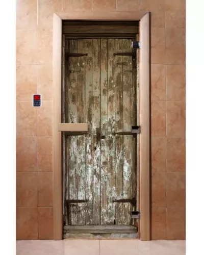 Дверь для бани и сауны с фотопечатью A028