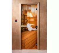 Дверь для бани с фотопечатью A032 - DoorWood