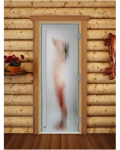 Дверь для бани и сауны Престиж Фотопечать А097