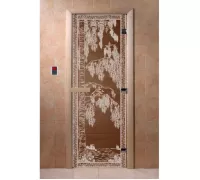 Дверь для бани "Березка бронза" Ольха - DoorWood