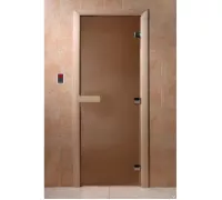 Дверь для бани "Теплая Ночь" бронза матовая (коробка Осина)  - DoorWood