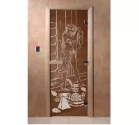 Дверь для бани "Дженифер бронза" Ольха - DoorWood