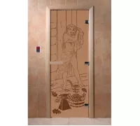 Дверь для бани "Дженифер бронза матовая" Ольха - DoorWood