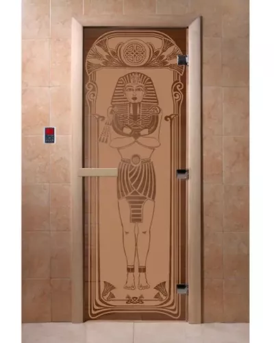 Дверь для бани и сауны "Египет бронза матовая"