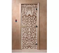 Дверь для бани "Флоренция бронза" Ольха - DoorWood
