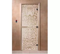 Дверь для бани "Флоренция сатин" Ольха - DoorWood