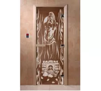 Дверь для бани "Горячий пар бронза" Ольха - DoorWood