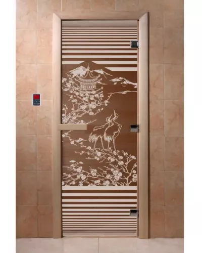 Дверь для бани и сауны "Япония бронза"