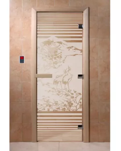 Дверь для бани и сауны "Япония сатин"