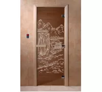 Дверь для бани "Китай бронза" Ольха - DoorWood
