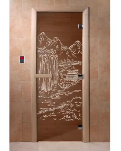 Дверь для бани и сауны "Китай бронза"