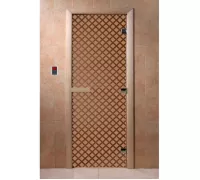 Дверь для бани "Мираж бронза матовая" Ольха - DoorWood