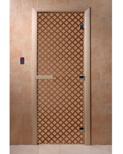 Дверь для бани и сауны "Мираж бронза матовая"