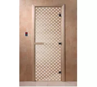 Дверь для бани "Мираж сатин" Ольха - DoorWood