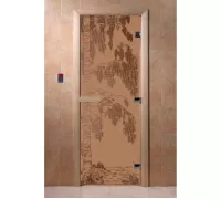 Дверь для бани "Береза бронза матовая" - DoorWood