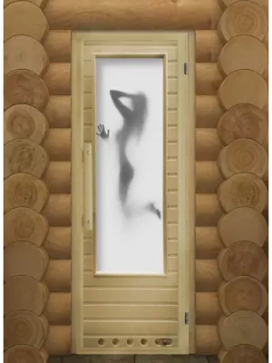 Дверь для бани "Элит Искушение" с фотопечатью - Doorwood