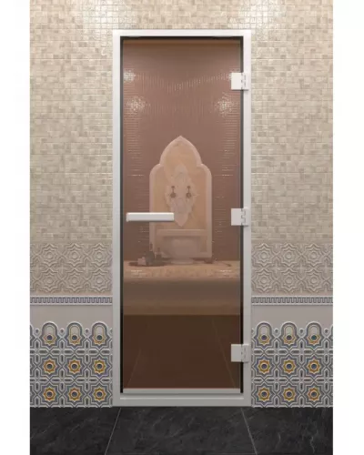 Дверь для бани "Хамам бронза"