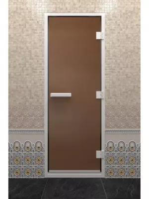 Дверь для бани "Хамам бронза матовая" - DoorWood