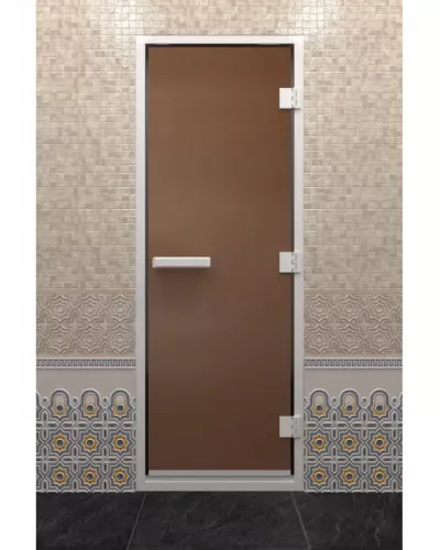 Дверь для бани "Хамам бронза матовая"