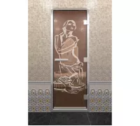 Дверь для бани "Хамам Искушение" бронза