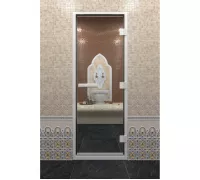 Дверь для бани "Хамам прозрачное" - DoorWood