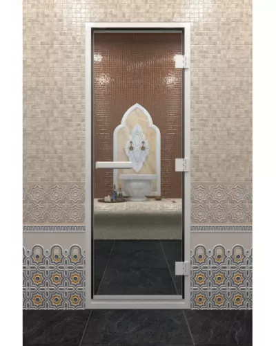 Дверь для бани "Хамам прозрачное"