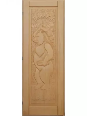 Дверь для бани "Медведь" кавказская липа (1900х700) - Doorwood