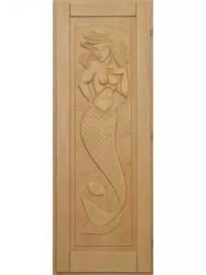 Дверь для бани "Русалка" кавказская липа (1900х700) - Doorwood
