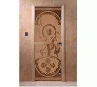 Дверь для бани "Посейдон бронза матовая" Ольха - DoorWood