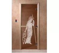 Дверь для бани "Рим бронза" Ольха - DoorWood