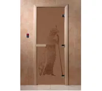 Дверь для бани "Рим бронза матовая" Ольха - DoorWood