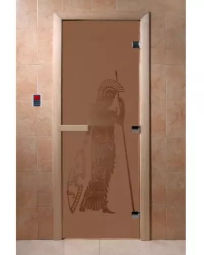 Дверь для бани и сауны "Рим бронза матовая"