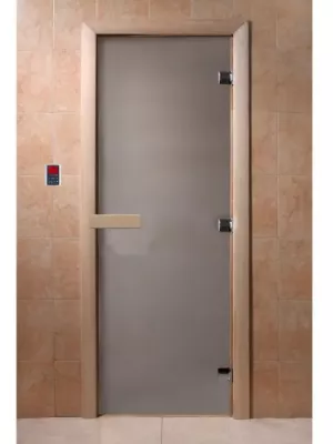 Дверь для бани "Теплое Утро" сатин (коробка Осина)  - DoorWood