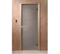 Дверь для бани "Сатин", 1900х700, стекло 6мм, 2 петли - DoorWood