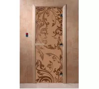 Дверь для бани "Венеция бронза матовая" Ольха - DoorWood