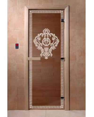 Дверь для бани и сауны "Версаче бронза"
