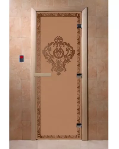 Дверь для бани и сауны "Версаче бронза матовая"