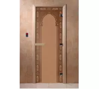 Дверь для бани "Арка бронза матовая" Ольха - DoorWood