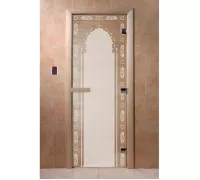 Дверь для бани "Арка сатин" Ольха - DoorWood