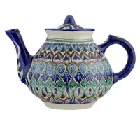 Чайник узбекский Риштан, 2 литра, ручная работа.