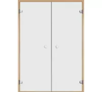 Дверь двойная Harvia STG 1719 коробка ольха, стекло прозрачное