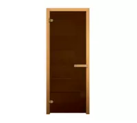 Дверь для бани и сауны Бронза 1700х700мм (6мм, 2 петли 716 GB) (Магнит) (ОСИНА)
